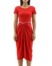 Marni - Ruched Cut-out Round Neck Midi Dress - Lyst