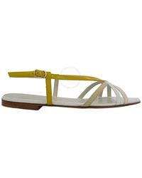 Michel Vivien - Ladies Decca Leather Flat Sandals, Brand Size 36 Us - Lyst