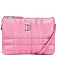 Burberry - Quilted Leather Lola Pouch Bag - Lyst