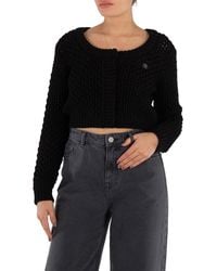 ROTATE BIRGER CHRISTENSEN - Chunky-Knit Cropped Cardigan - Lyst