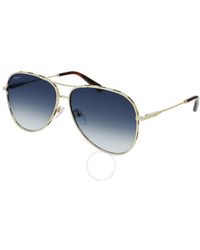 Ferragamo - Blue Gradient Pilot Sunglasses Sf268s 792 62 - Lyst