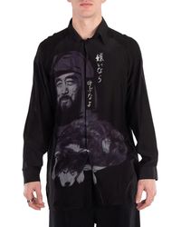Yohji Yamamoto - Oversized Silk Shirt - Lyst