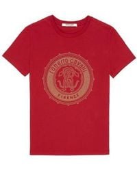 Roberto Cavalli - Rc Monogram Cotton T-Shirt, Brand Size 38 Us - Lyst
