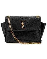 Saint Laurent - Leather Niki Shoulder Bag Nero Borse A Mano - Lyst