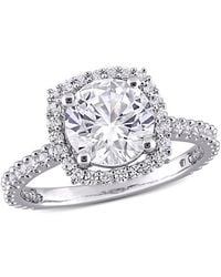 Amour - 2 7/ Ct Tgw Created Sapphire Halo Ring - Lyst