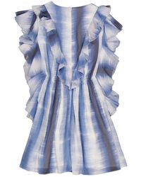 Chloé - Girls Abstract Printed Ruffled Dress - Lyst