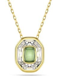 Swarovski - Chroma Octagon Cut Crystal Pendant Necklace - Lyst