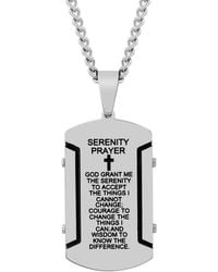 Robert Alton - Stainless Steel Serenity Prayer Dog Tag Necklace - Lyst