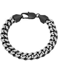 Robert Alton - Stainless Steel Curb Link Bracelet - Lyst