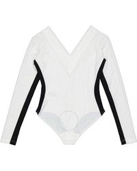 Burberry - Two-tone Stretch Jersey Bodysuit - Lyst