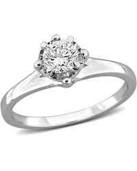 Created Forever - 1/2Ct Tw Lab-Grown Diamond Solitaire Engagement Ring - Lyst