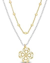 Amour - 2-Tone 2-Strand Ball Bead Chain Necklace - Lyst