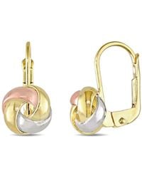 Amour - Entwined Love Knot Leverback Earrings - Lyst