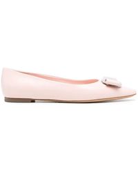 Ferragamo - New Vara Plate Zea Ballet Flats - Lyst