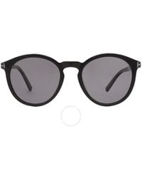 Tom Ford - Elton Polarized Smoke Round Sunglasses Ft1021-n 01d 51 - Lyst