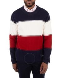 Tommy Hilfiger - Colour-Blocked Mixed Knit Relaxed Jumper - Lyst