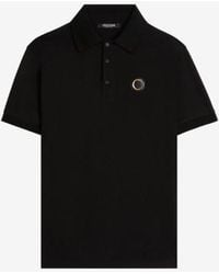 Roberto Cavalli - Logo Embroidered Cotton Polo Shirt - Lyst