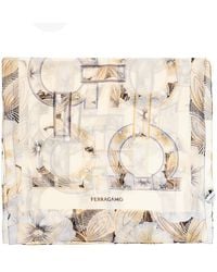 Ferragamo - Gancini Archival Print Silk Scarf - Lyst