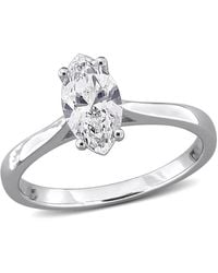 Created Forever - 1Ct Tgw Marquise And Round-Cut Lab Grown Diamond Engagement Ring - Lyst