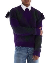 Burberry - Diamond-Pattern Wool Jumper - Lyst