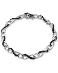 Amour - 1/4 Ct Tw Diamond Infinity Link Bracelet - Lyst