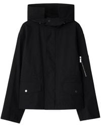 Burberry - Nylon Cotton Short Hooded Parka - Lyst