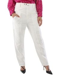 Isabel Marant - Ladies Kaori Wide-Leg Cotton Linen Pants, Brand Size 40 (Us - Lyst