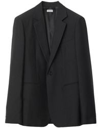 Burberry - Single-Breasted Tailored Wool Blazer, Brand Size 44 Us - Lyst