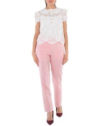 Burberry - Aimie Tailored Straight Leg Wool Trousers, Brand Size 10 (Us - Lyst