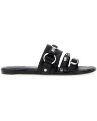 Balenciaga - Arena Lambskin City Mule Flats, Brand Size 37 Us - Lyst