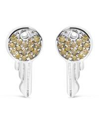 Haus of Brilliance - 925 Sterling 1/6Ct Tdw Treated Diamond Charm Earrings - Lyst