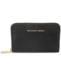 Michael Kors - Ladies Small Pebble Leather Card Case Wallet - Lyst