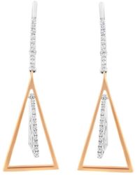 Haus of Brilliance - 14K Rose And 3/8 Cttw Diamond Windchime Drop And Dangle Earring (G-H Si1-Si2 - Lyst