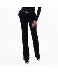 Saint Laurent - Low-Rise Bootcut Pants, Waist - Lyst