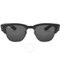 Ray-Ban - Mega Clubmaster Polarized Black Square Sunglasses Rb0316s 136748 53 - Lyst