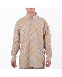 Burberry - Check Cotton Shirt - Lyst