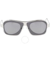 Raf Simons - X Linda Farrow Grey Rectangular Sunglasses Raf19c2 50 - Lyst