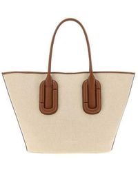 Marc Jacobs - Sand Canvas Large Babe Shopping Bag Beigearganoil Exterior: Fabric Borse A Mano - Lyst
