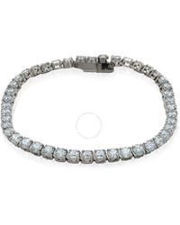 Swarovski - Ruthenium Plated Matrix Tennis Bracelet - Lyst