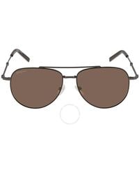 Ferragamo - Brown Pilot Sunglasses Sf226s 021 58 - Lyst