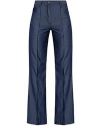 Ferragamo - Front Pleated Flared Trousers, Brand Size 36 Us - Lyst