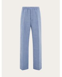 Ferragamo - Light Wool Blend Trousers, Brand Size 50 (Us - Lyst