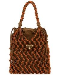 Prada - Two-Tone Mesh Handbag - Lyst