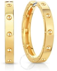 Roberto Coin - 18kt Yellow Gold Symphony Pois Moi Hoop Earrings - Lyst