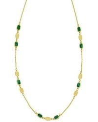 Tresorra - 14K Hexagon Malachite Inlay Links Necklace - Lyst