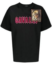 Roberto Cavalli - Tiger Patch Cotton Logo T-Shirt - Lyst