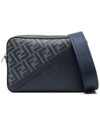Fendi - Diagonal Stripe Ff Motif Camera Crossbody Bag - Lyst