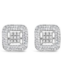Haus of Brilliance - 10K 1.00 Cttw Diamond Composite And Halo Stud Earrings (I-J Color, I1-I2 Clarity) - Lyst
