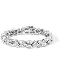 Haus of Brilliance - 14K 8 1/5 Cttw Diamond Geometric Link Twist Tennis Bracelet - Lyst