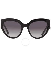 BVLGARI - Grey Gradient Oval Sunglasses Bv8258 501/8g 55 - Lyst